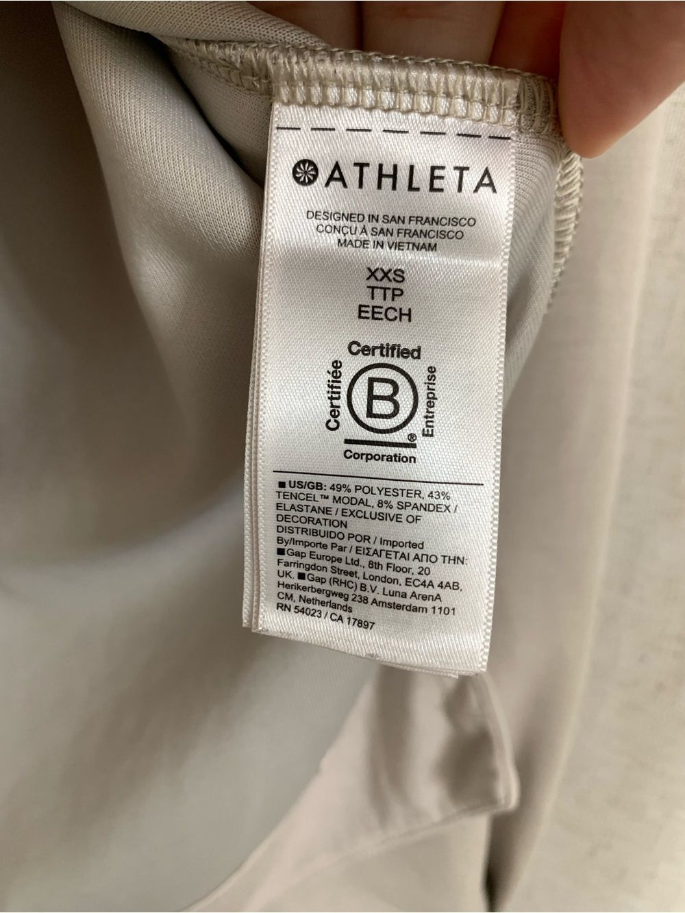 Athleta Seasoft Light Cream Taupe Raglan Crewneck Sweatshirt Peachfuzz XXS - Picture 8 of 10